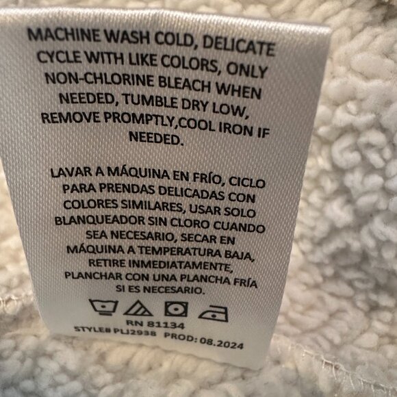 Natural Reflections Sherpa Lined Plaid Flannel Jacket/Shirt Size Large - Picture 6 of 7